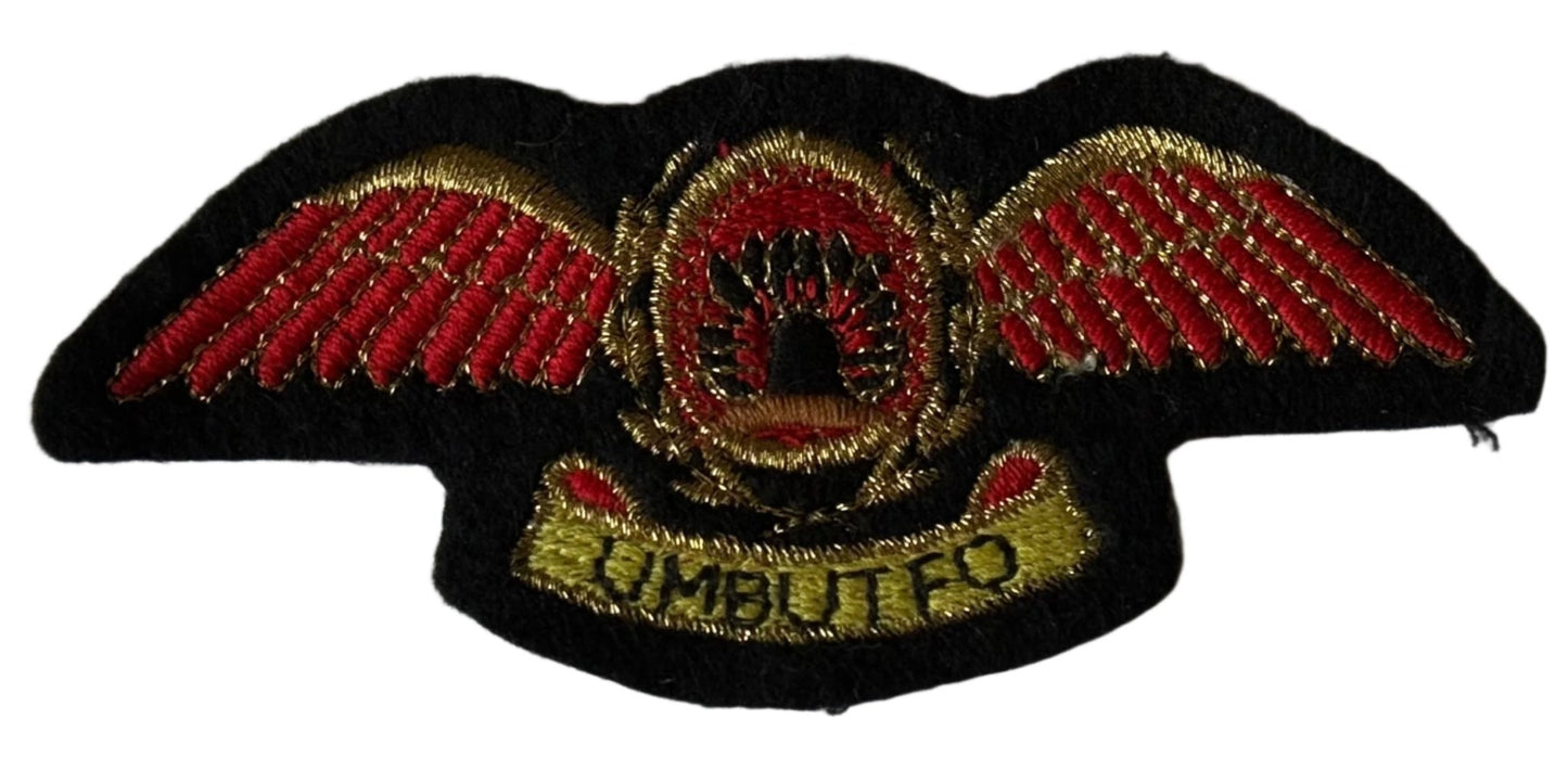 Swaziland Air Wing Pilot Wing Cotton & Gold Wire Embroidered - Bateleur Militaria