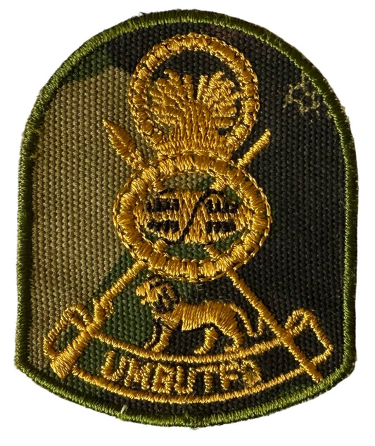 Swaziland Defense Force Beret Badge on Camo - Bateleur Militaria