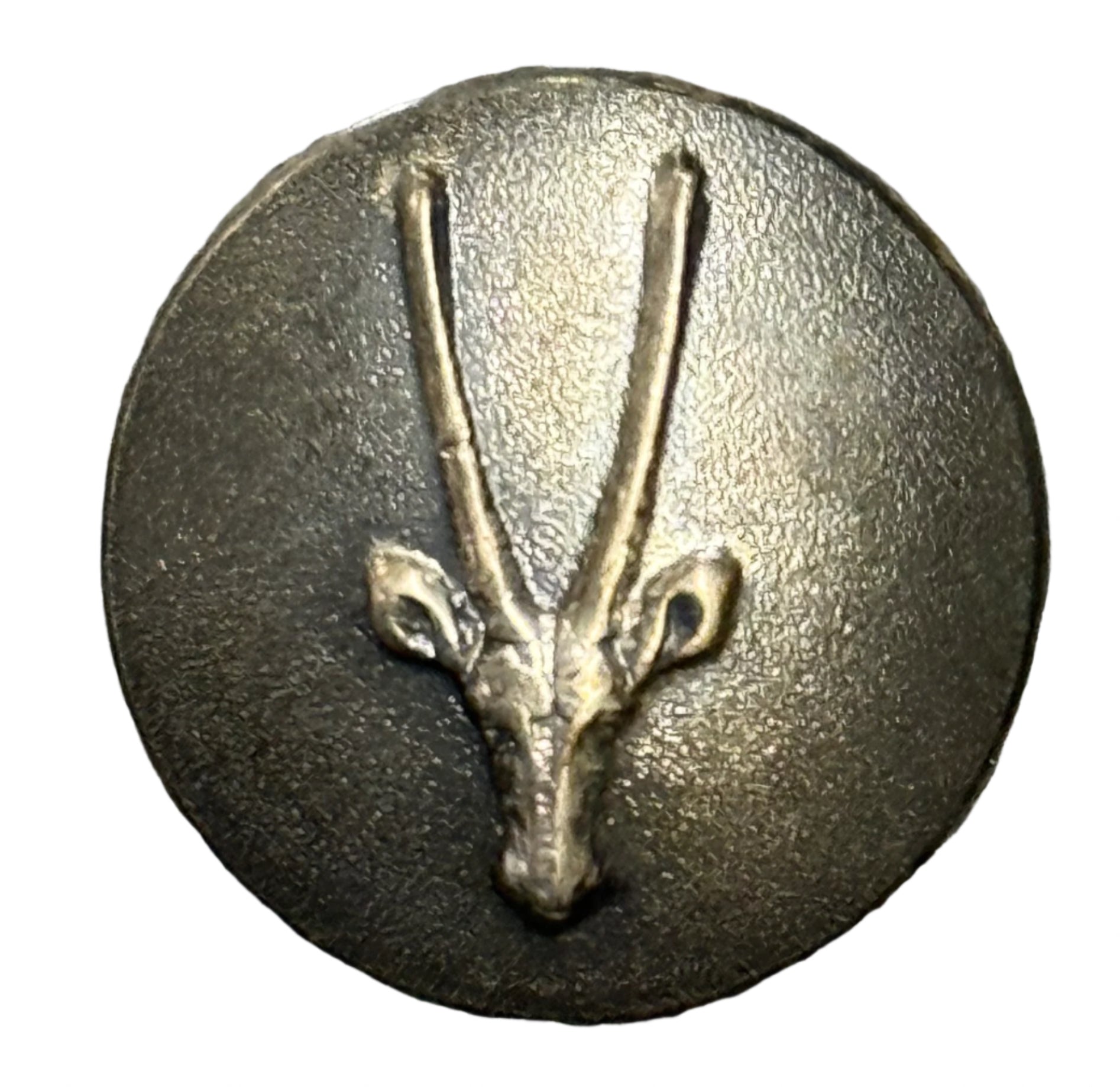 South West Africa (SWATF) Small Frosted Silver Tunic Button 12mm/20 Ligne - Bateleur Militaria