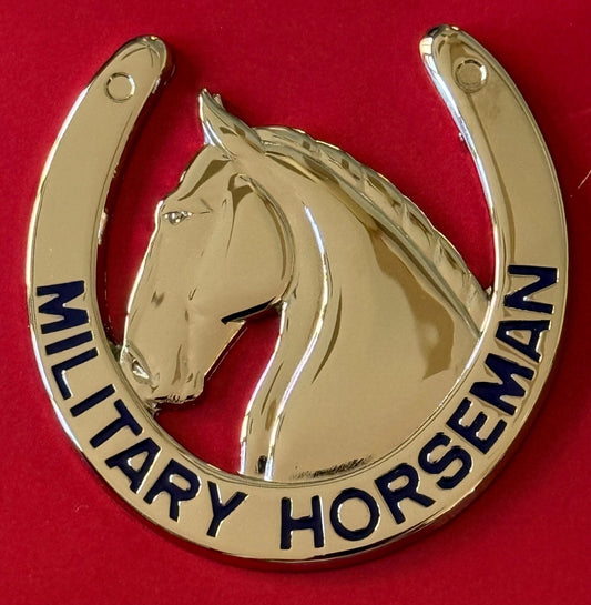US Army Military Horseman Badge Blouse Size Mirror Finish Vanguard - Bateleur Militaria