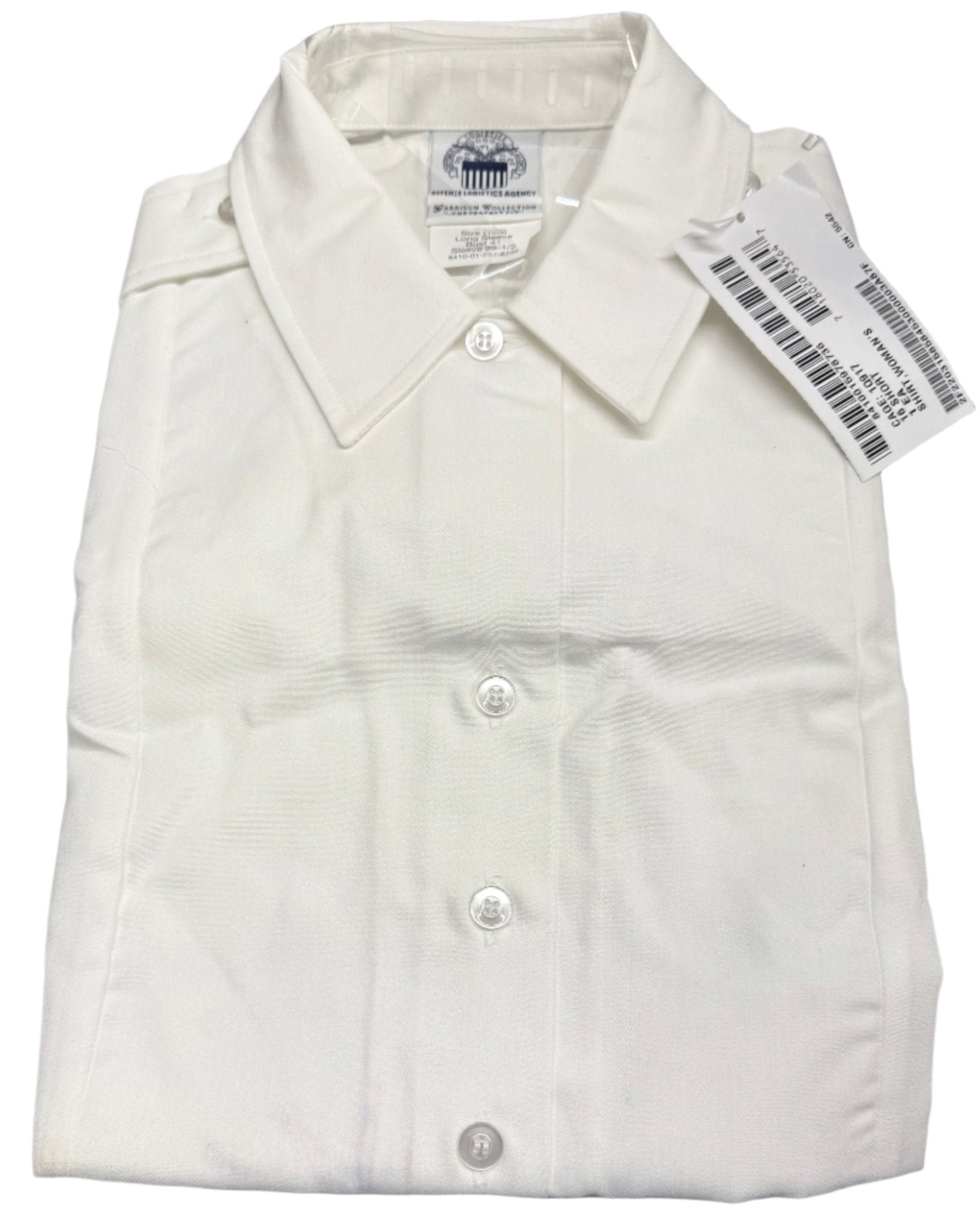US Army Woman's White L/S ASU Dress Shirt Size 16S - Bateleur Militaria