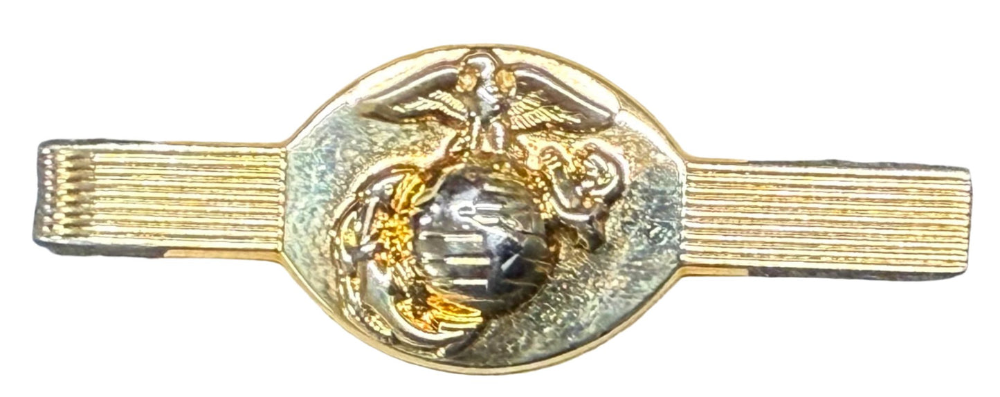 USMC Officer Service Dress Uniform Alpha Bravo Necktie Bar Tack Clip (Narrow Tie) 1 - Bateleur Militaria