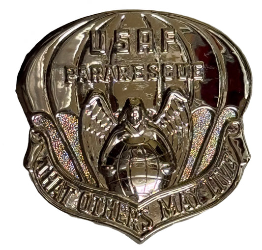 USAF Pararescue Regulation Size Badge Hallmarked - Bateleur Militaria