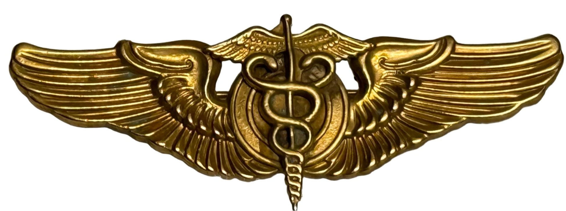 US Army Air Force Flight Surgeon Wings WW2 Full Size Hallmarked - Bateleur Militaria