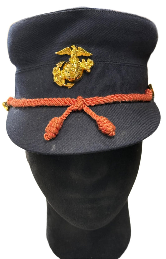 Vintage USMC Enlisted 1st Issue Dress Blue Uniform Women's Cap 1952-1977 #1