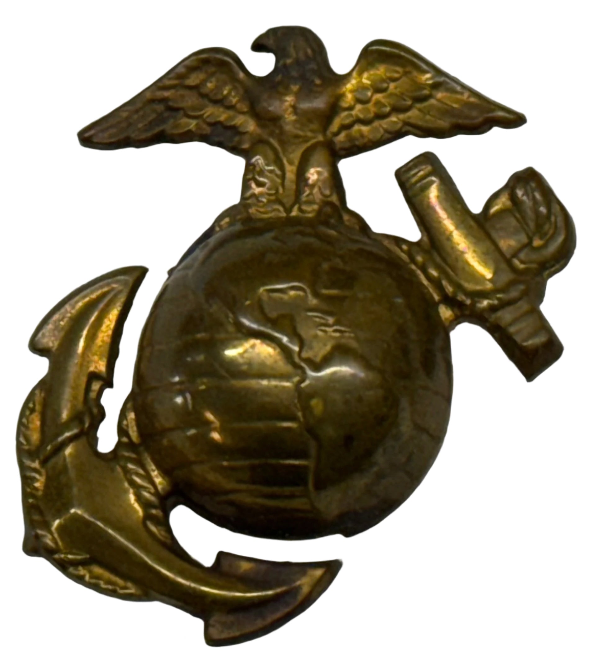 USMC P1937 Enlisted Dress Uniform Cap EGA Gilt - Bateleur Militaria
