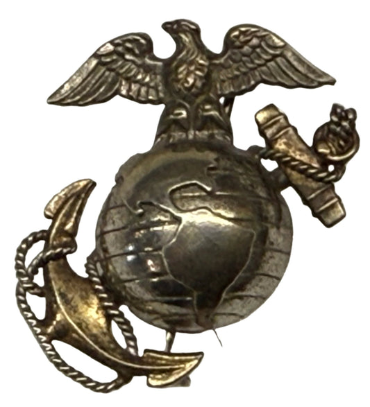 USMC P1937 Officer's Dress Uniform Cap EGA Sterling - Bateleur Militaria