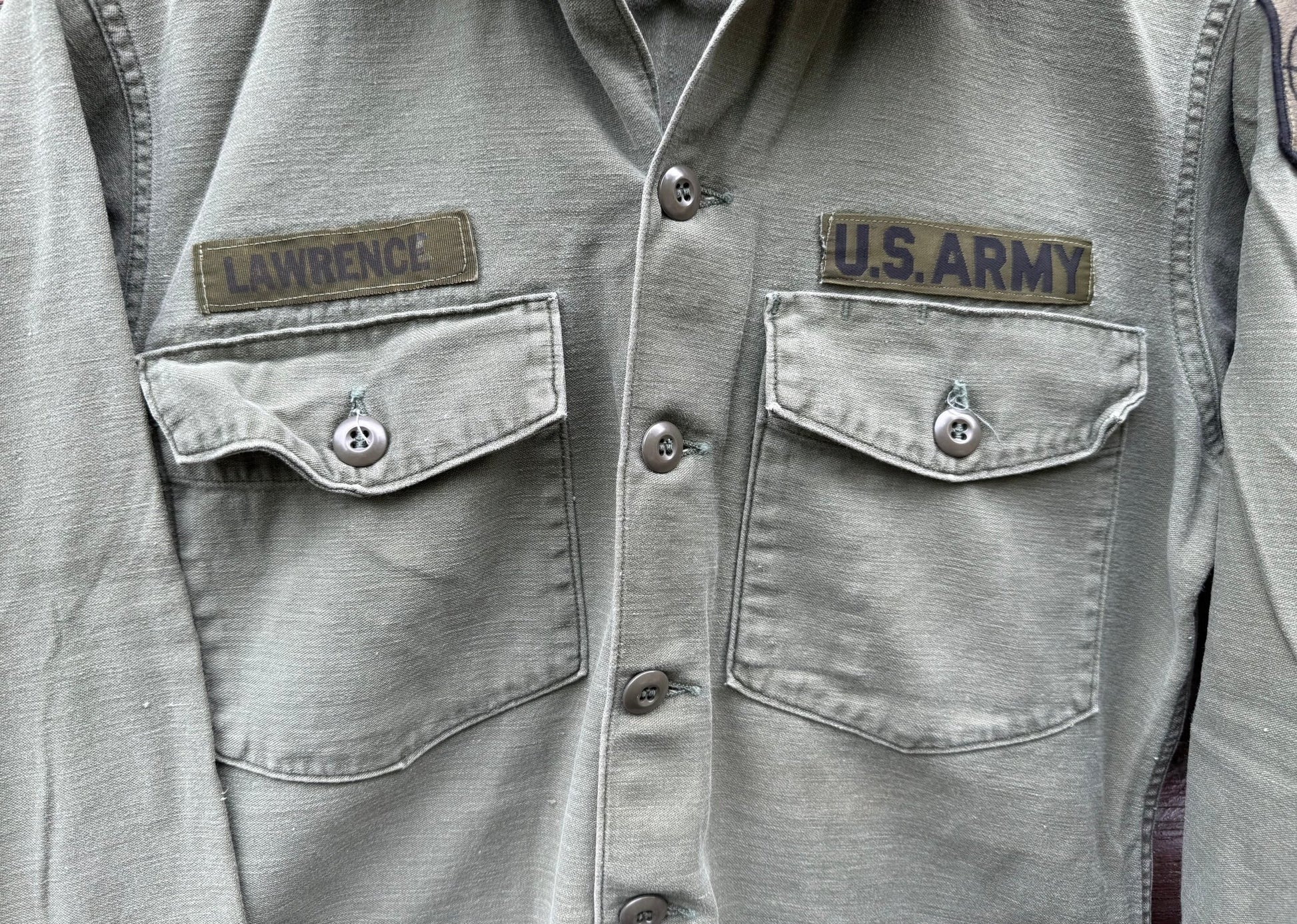 US Army P64 Utility Shirt Sateen OG107 Vietnam 420th Engineer Bde Named & Dated 1969 M - Bateleur Militaria