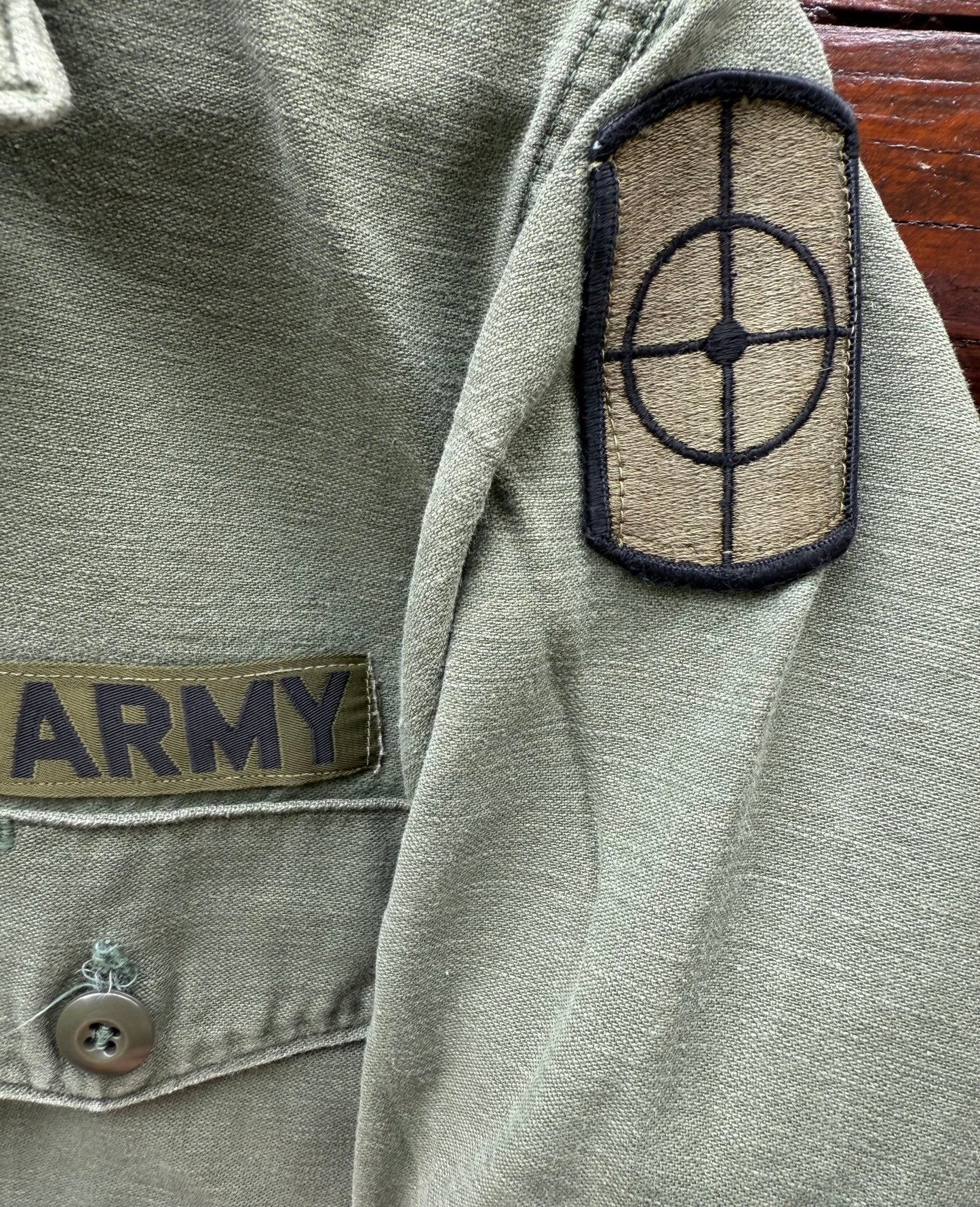 US Army P64 Utility Shirt Sateen OG107 Vietnam 420th Engineer Bde Named & Dated 1969 M - Bateleur Militaria