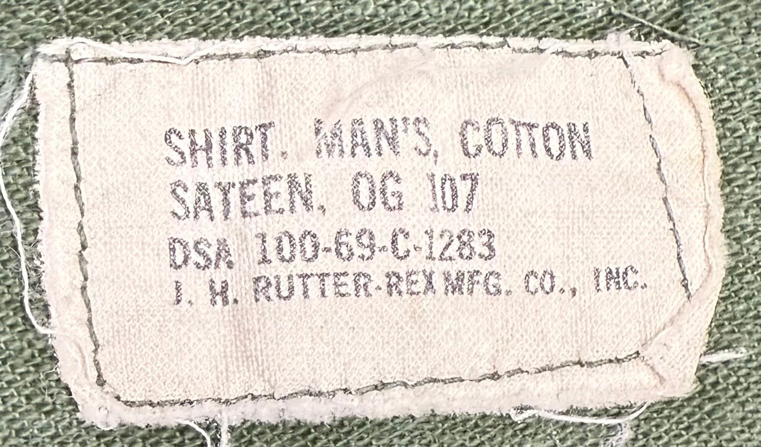 US Army P64 Utility Shirt Sateen OG107 Vietnam 420th Engineer Bde Named & Dated 1969 M - Bateleur Militaria