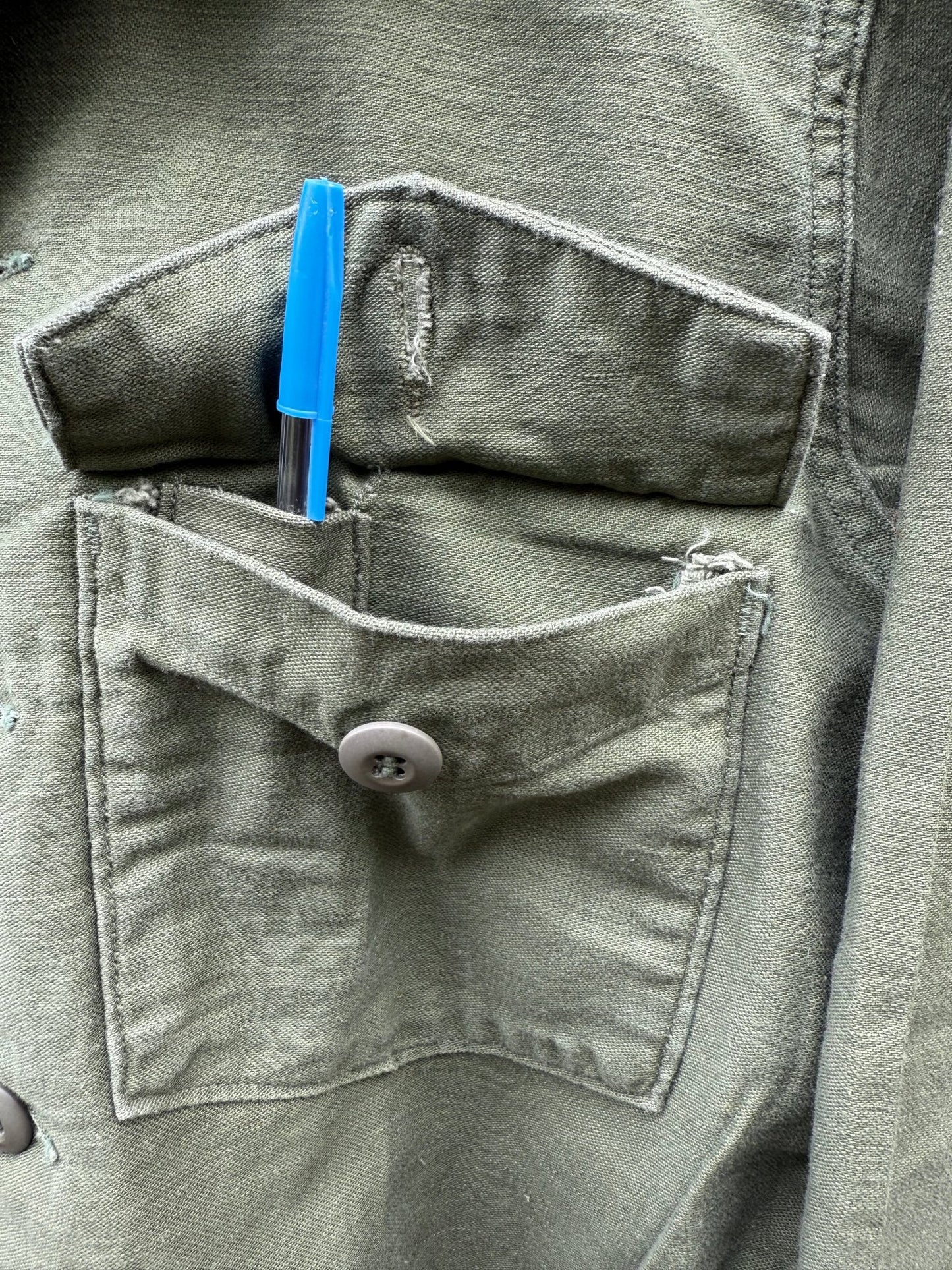 US Army P64 Utility Shirt Sateen OG107 Vietnam Dated 1968 M