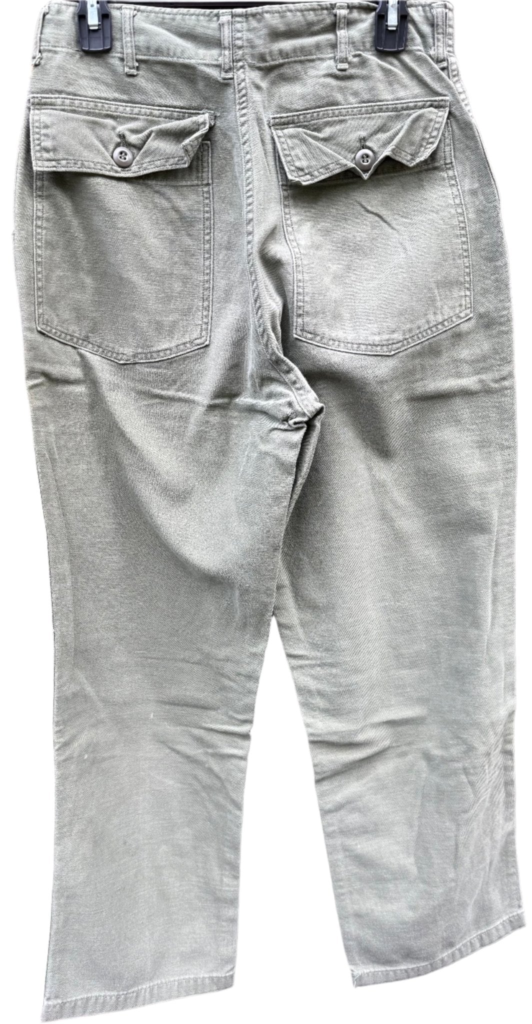 US Army Utility Trousers Sateen OG107 Type 1 Vietnam Dated 1971 Size 32x31 - Bateleur Militaria