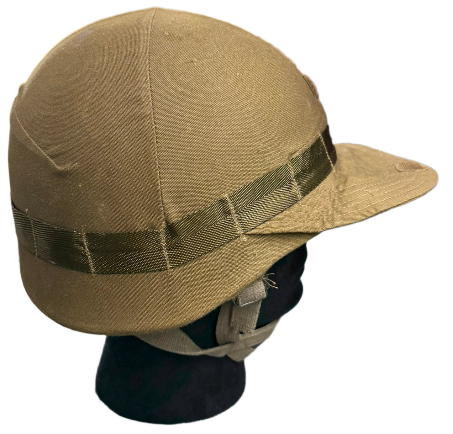 South Africa (SADF) M83 Paratroop Helmet w Peek Nutria Cover - Bateleur Militaria