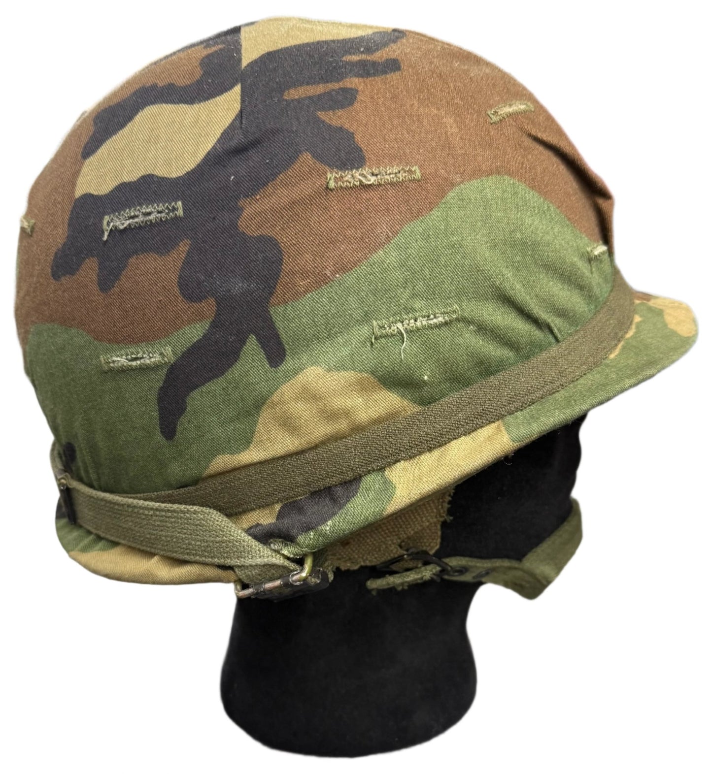US Army M1 Airborne Helmet, Liner Cover & Cat Eyes Post Vietnam - Bateleur Militaria