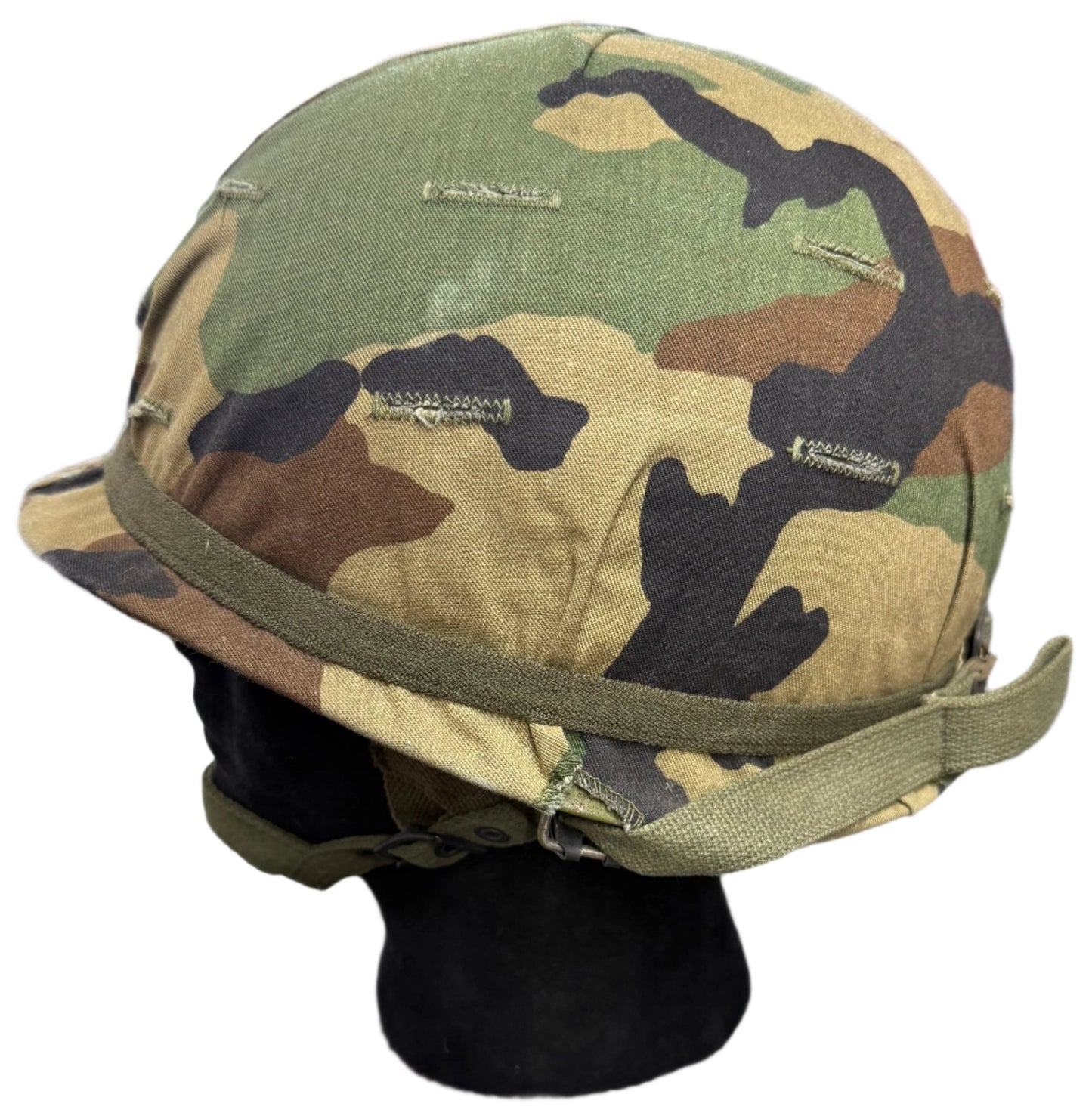 US Army M1 Airborne Helmet, Liner Cover & Cat Eyes Post Vietnam - Bateleur Militaria