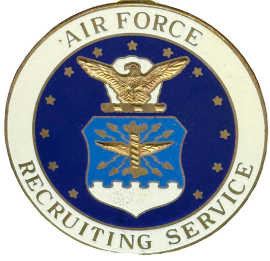 USAF Basic Recruiting Service Identification Badge 1.75" Post 1994 Hallmarked - Bateleur Militaria