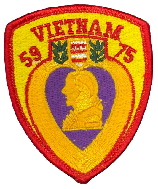 US Vietnam Veteran Purple Heart Patch 2 3/4" x 3 1/4" - Bateleur Militaria