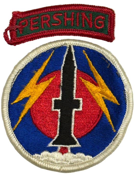 US Army 56th Field Artillery Command with Pershing Tab SSI/Patch Color Merrowed Edge - Bateleur Militaria