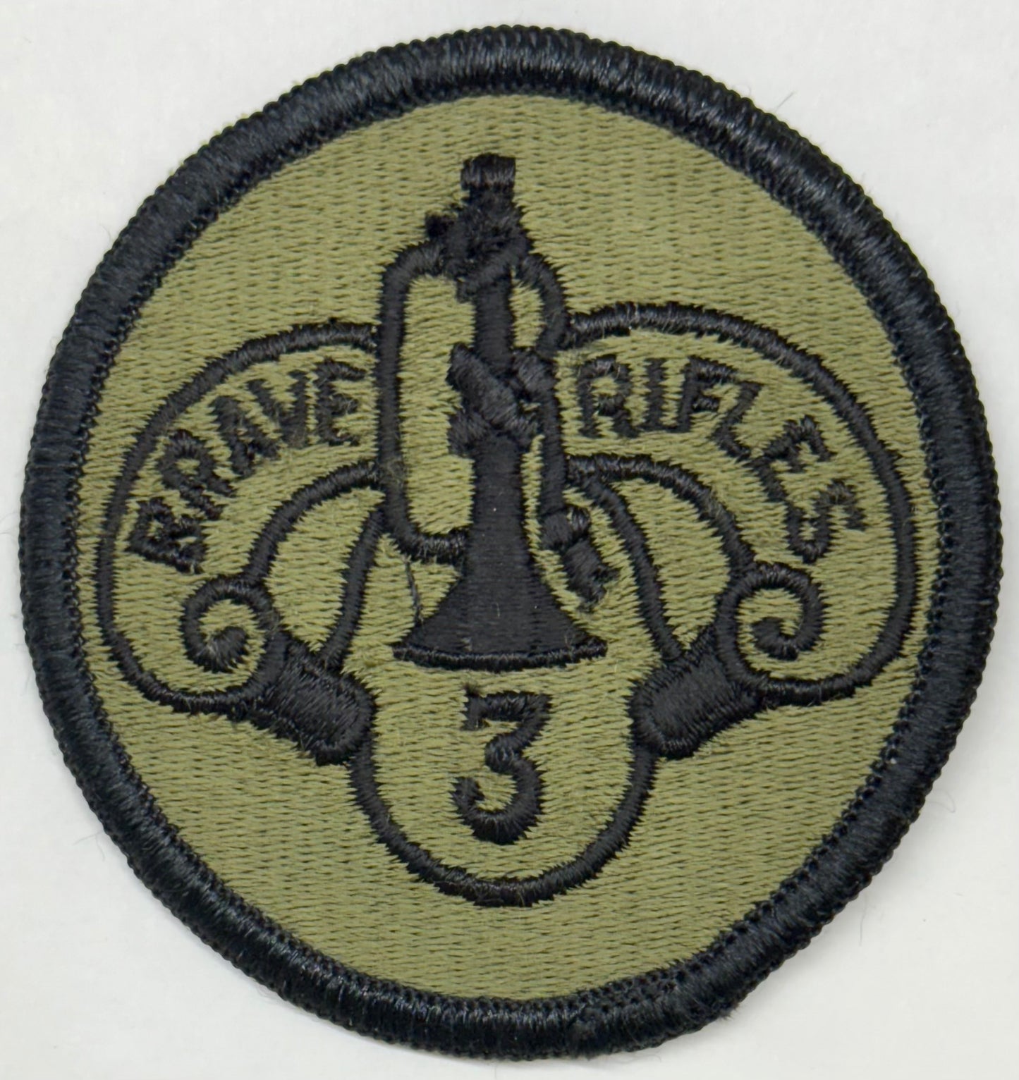 US Army 3rd Cavalry Division SSI/Patch OD Merrowed Edge - Bateleur Militaria