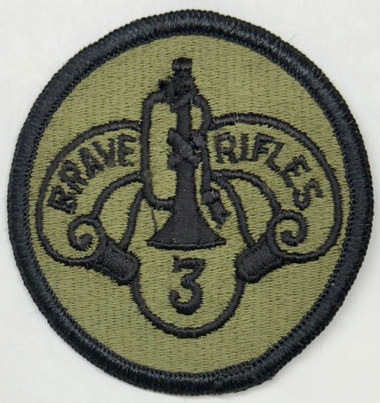 US Army 3rd Cavalry Division SSI/Patch OD Merrowed Edge - Bateleur Militaria