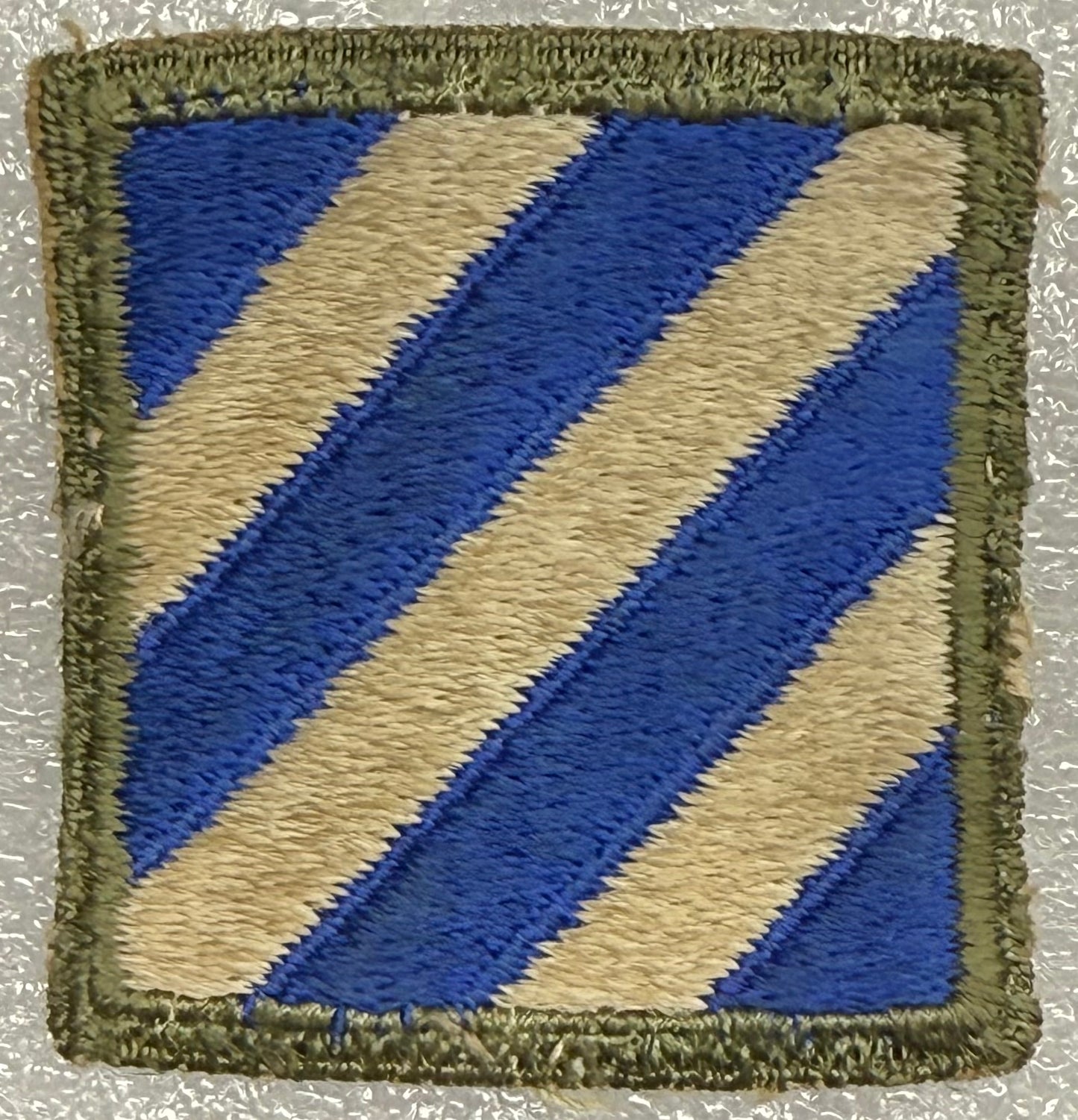 US Army 3rd Infantry Division Color SSI/Patch Cut Edge (10/24/1918 - ) White Back - Bateleur Militaria