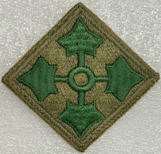 US Army 4th Infantry Division Color SSI/Patch Cut Edge 1st Design (1918 - 1958) - Bateleur Militaria