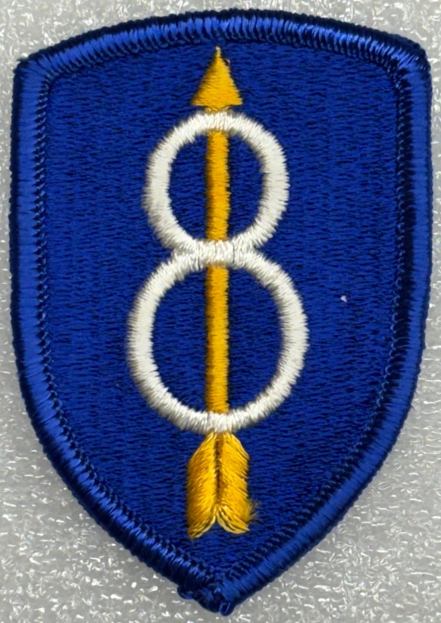 US Army 8th Infantry Division Color SSI/Patch Merrowed Edge (1958 - 1973) - Bateleur Militaria
