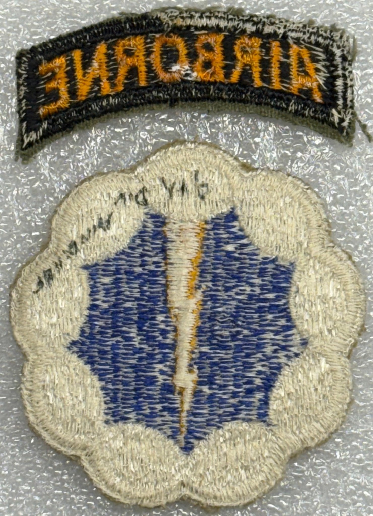 US Army 9th Airborne Division (Phantom) Color SSI/Patch Cut Edge (July 5 1944) NO GLOW - Bateleur Militaria