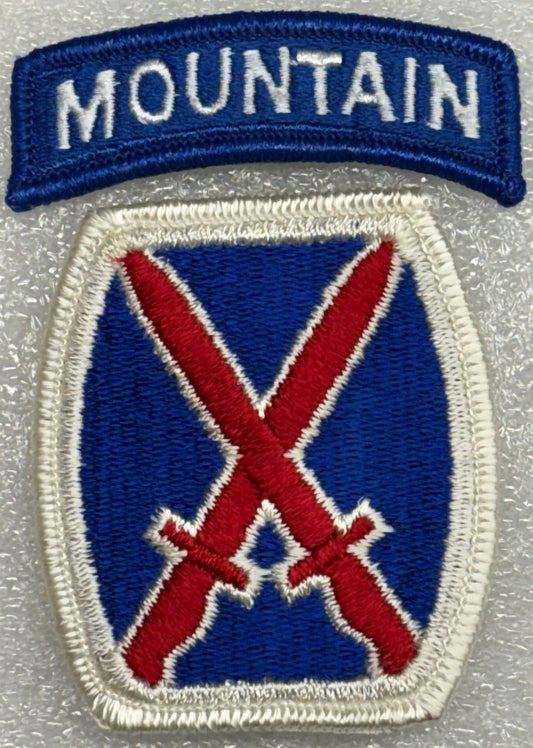 US Army 10th Mountain Division Color SSI/Patch Merrowed Edge (1985 - ) - Bateleur Militaria