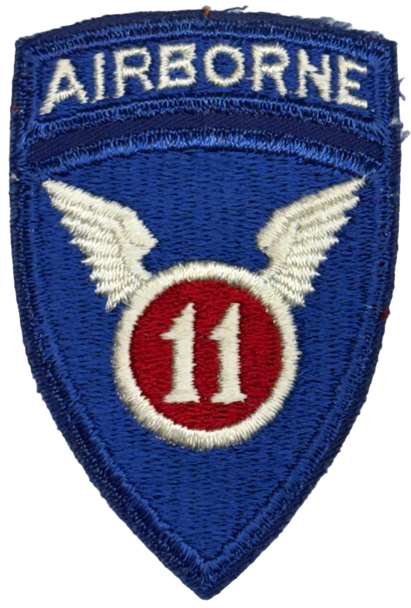 US Army 11th Airborne Division Color SSI/Patch Cut Edge 1 - Piece (1943 - 1958) NO GLOW - Bateleur Militaria