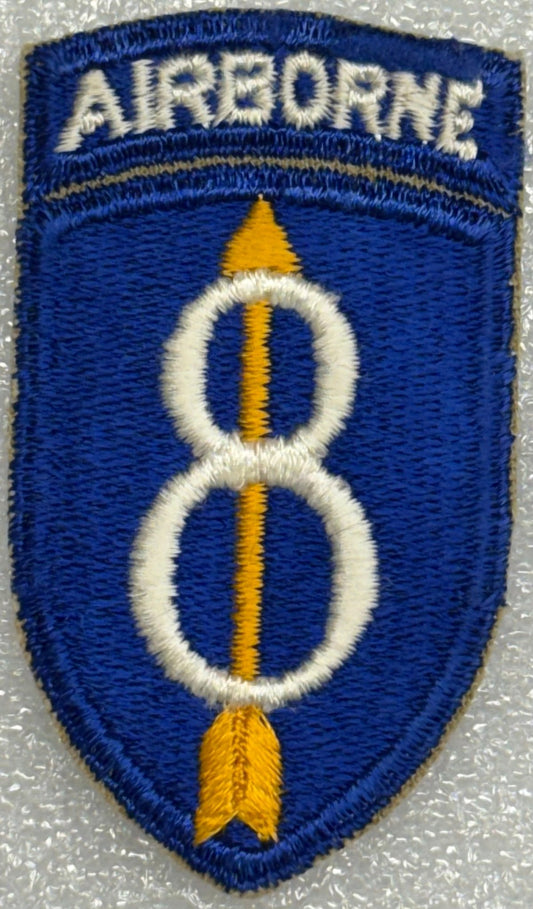 US Army 8th Infantry Division Color 1 - Piece SSI/Patch Cut Edge (1958 - 1973) NO GLOW - Bateleur Militaria