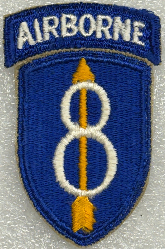 US Army 8th Infantry Division Color 2 - Piece SSI/Patch Cut Edge (1958 - 1973) NO GLOW - Bateleur Militaria
