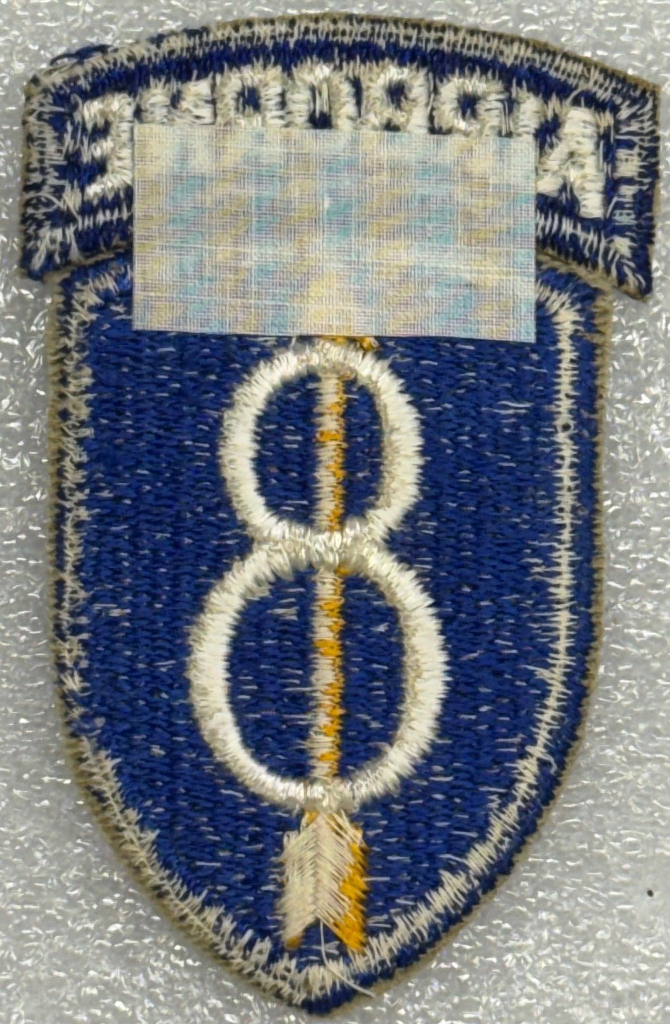 US Army 8th Infantry Division Color 2 - Piece SSI/Patch Cut Edge (1958 - 1973) NO GLOW - Bateleur Militaria