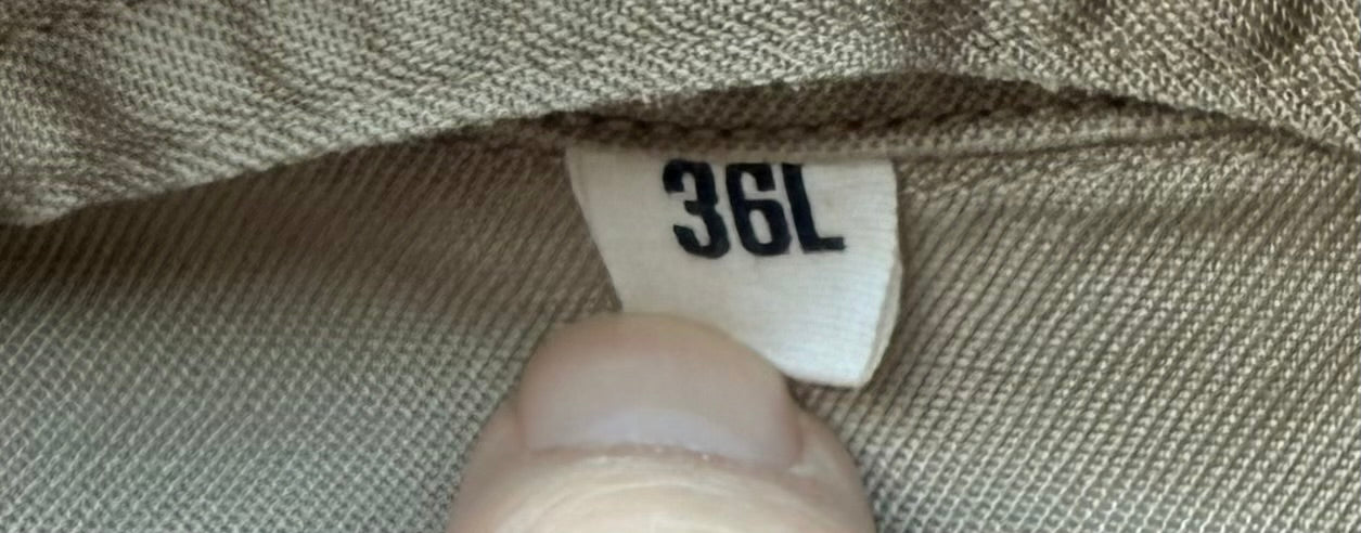 USAF Tropical Coat Khaki with Chevrons Size 36L - Bateleur Militaria