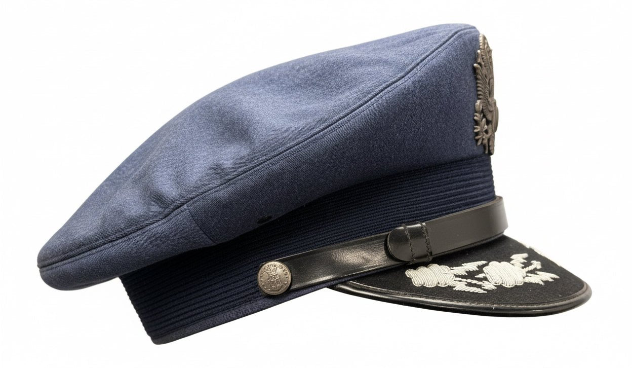 USAF Field Grade Officers Visor Cap with Cap Device Size 7 1/4 Korean War - Bateleur Militaria