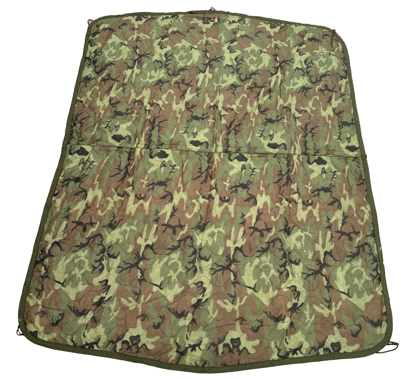 US Vietnam 3rd Pattern Camo Poncho Liner Original Center Seam dated 1968