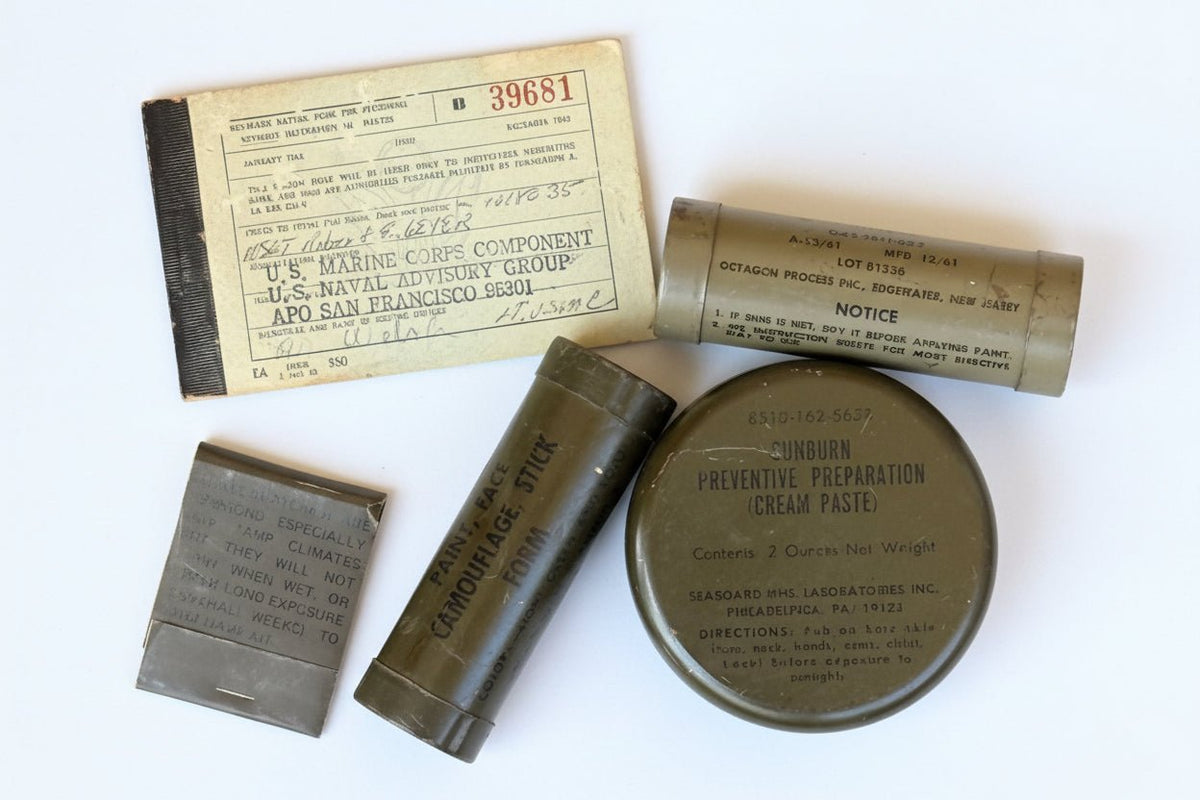 US Vietnam Camo Cream and other Odds - Bateleur Militaria