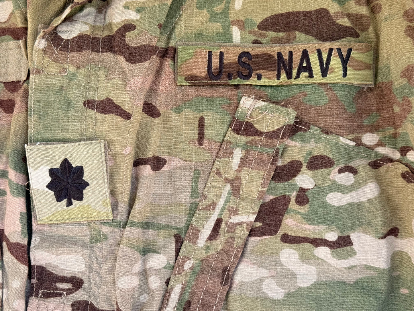 Close-up of a U.S. camo