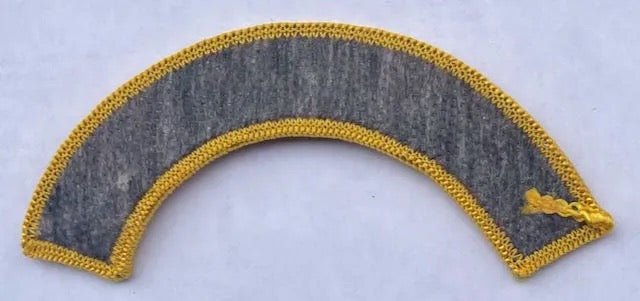 US Army 248th Army Band Tab Merrowed Edge Yellow on Red - Bateleur Militaria