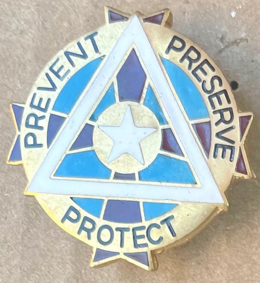 US Army Dental Activity Fort Bliss DUI Crest Hallmarked - Bateleur Militaria