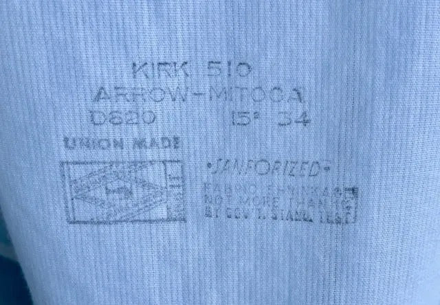 Vintage USMC Men's White Evening Dress Shirt: Size 15 (34) - Bateleur Militaria