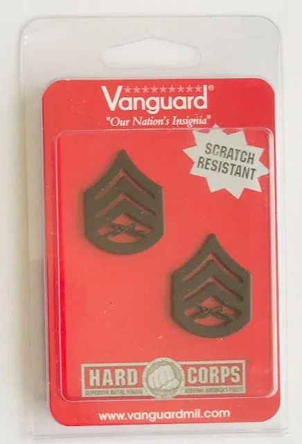 USMC Staff Sergeant Subdued Collar Rank Insignia Set - Bateleur Militaria