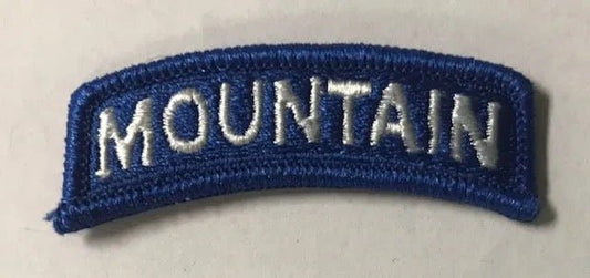 US Army Mountain Tab White on Blue - Bateleur Militaria
