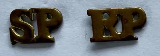 South Africa Railway Police (SARP) Shoulder Titles Bilingual Set of 2 - Bateleur Militaria