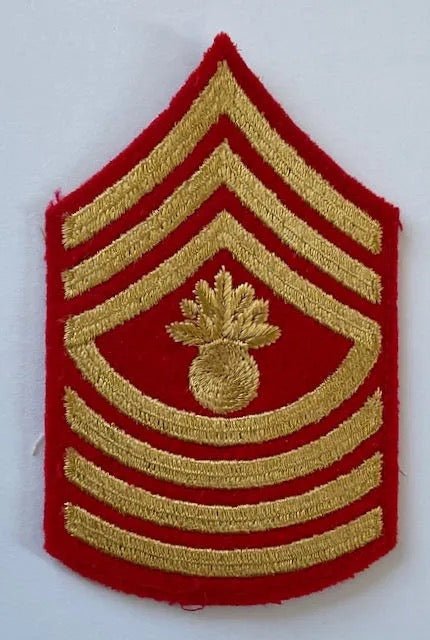 USMC Vintage Female Master Gunnery Sergeant Dress Blues Chevron Felt Pair - Bateleur Militaria