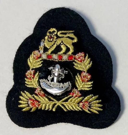 South Africa Navy Warrant Officer Cap Badge Lurex & Padded - Bateleur Militaria