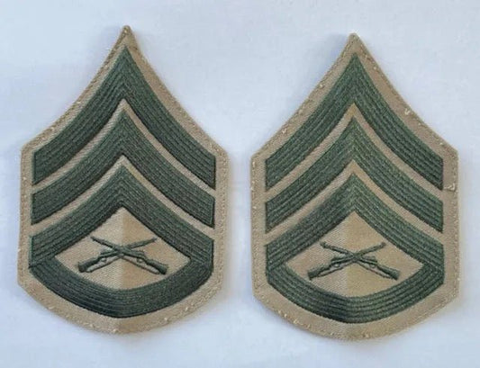 USMC Staff Sergeant Khaki Service Dress Chevrons Set - Bateleur Militaria