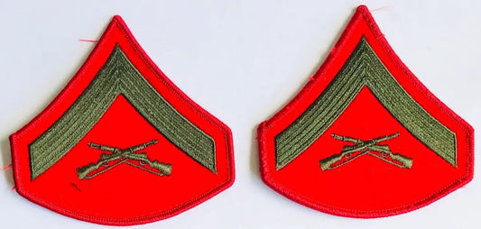 USMC Lance Corporal Service Dress Chevrons Set - Bateleur Militaria