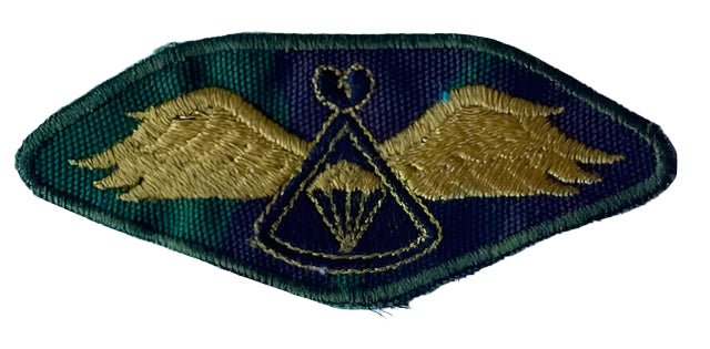 Lesotho Army Instructor Parachute Wings with Black Center on Camo - Bateleur Militaria