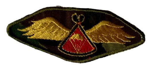 Lesotho Army Basic Parachute Wings Red Center on Camo - Bateleur Militaria